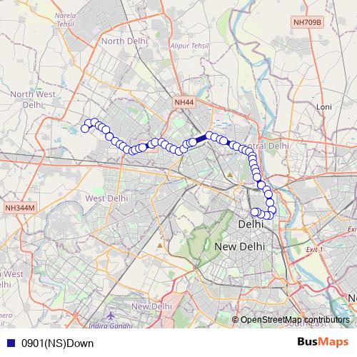 0901(NS)Down bus Line Map