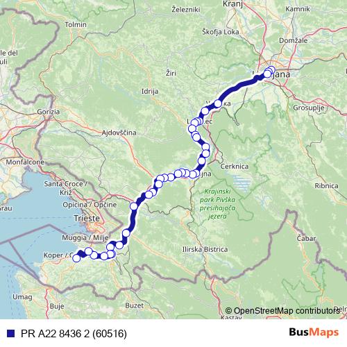 PR A22 8436 2 (60516) bus Line Map