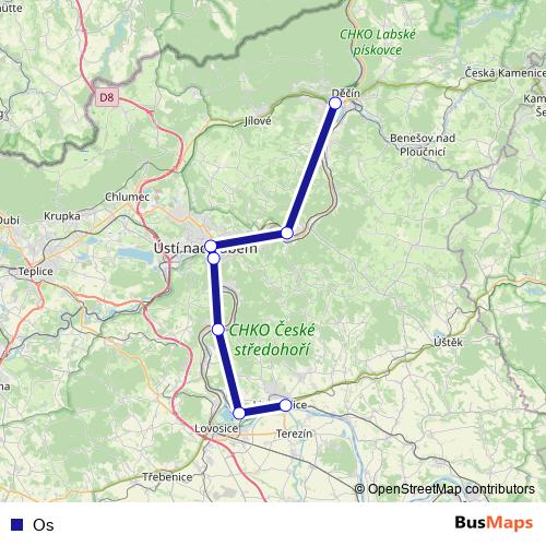 Os rail Line Map