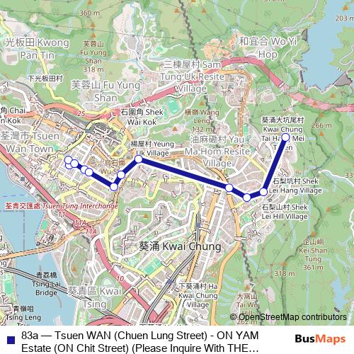 83a bus Line Map