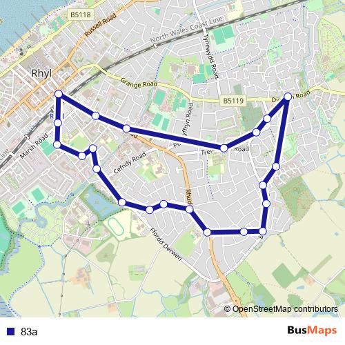 83a bus Line Map