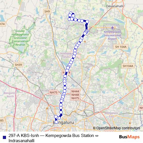 297-A KBS-Isnh bus Line Map