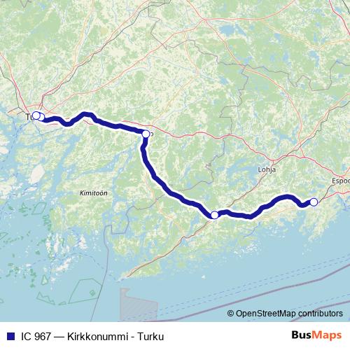 IC 967 rail Line Map