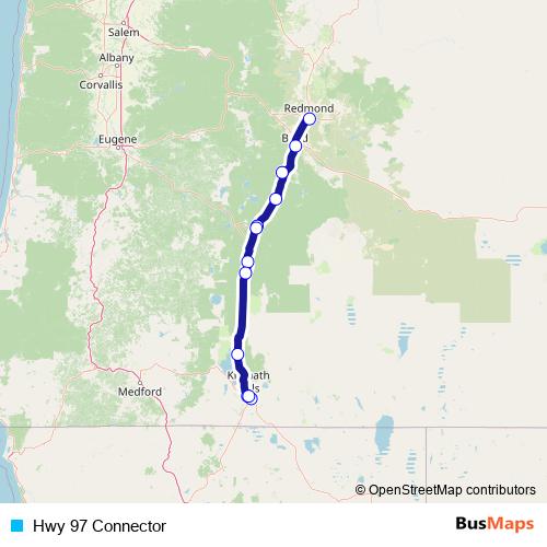 Hwy 97 Connector bus Line Map