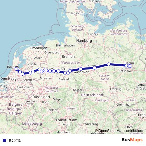IC 245 rail Line Map