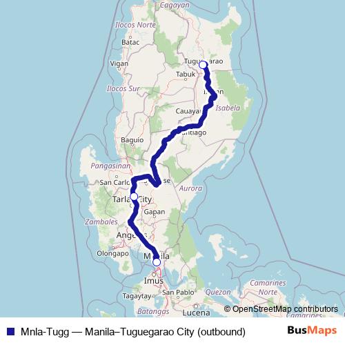Mnla-Tugg bus Line Map