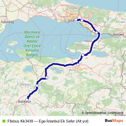 Flixbus Kk3439 bus Line Map