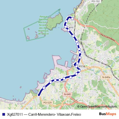Xg627011 bus Line Map
