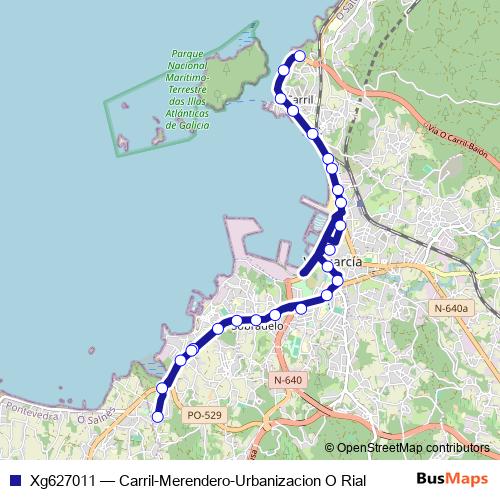 Xg627011 bus Line Map