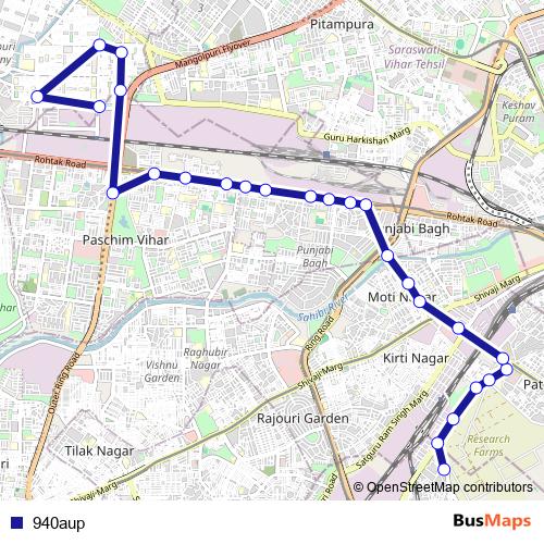 940aup bus Line Map