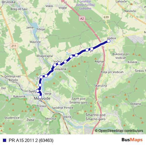PR A15 2011 2 (63463) bus Line Map