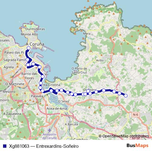 Xg881063 bus Line Map