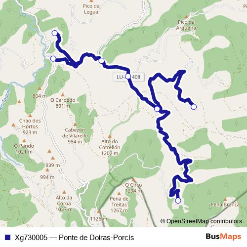 Xg730005 bus Line Map