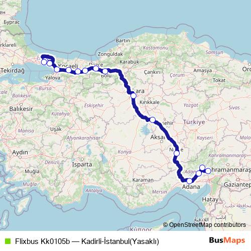 Flixbus Kk0105b bus Line Map