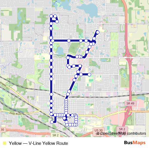 Yellow bus Line Map