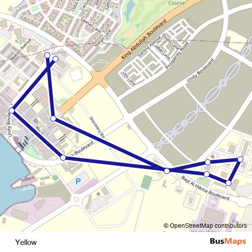 Yellow bus Line Map