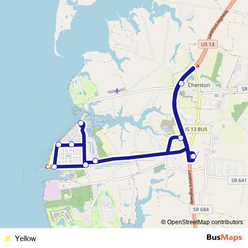 Yellow bus Line Map