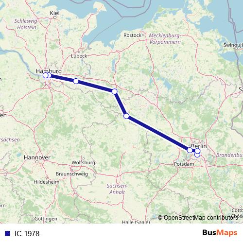 IC 1978 rail Line Map