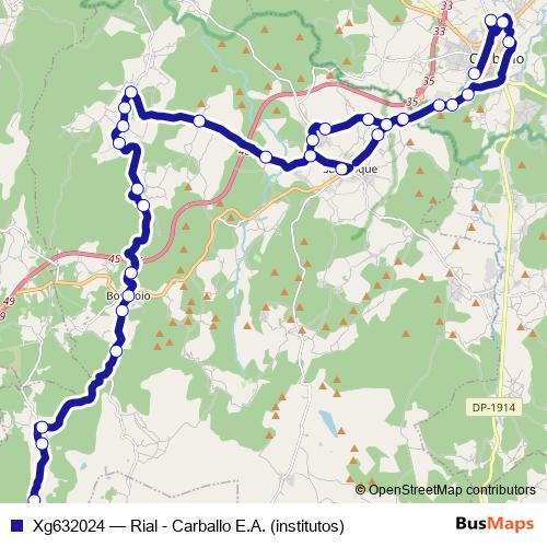 Xg632024 bus Line Map