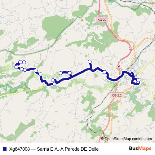 Xg647008 bus Line Map