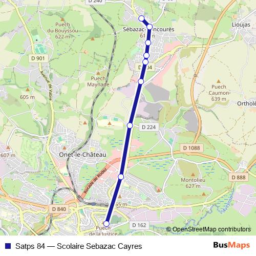 Satps 84 bus Line Map