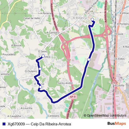 Xg670009 bus Line Map