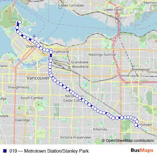 019 bus Line Map
