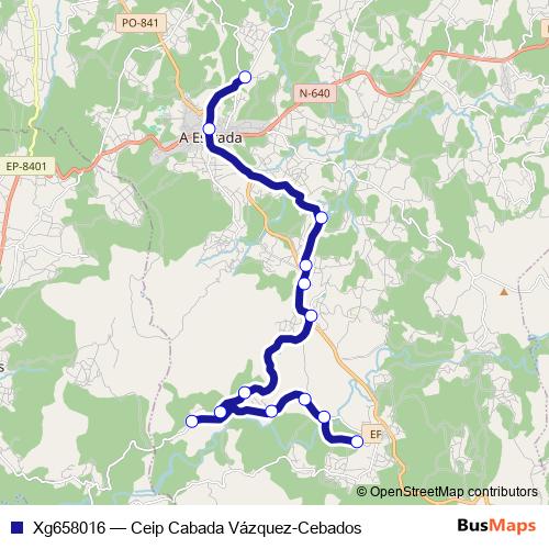 Xg658016 bus Line Map