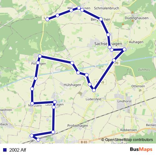 2002 Alf bus Line Map