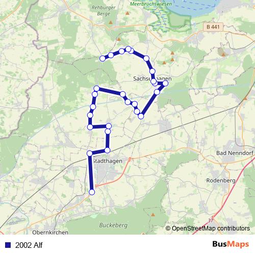 2002 Alf bus Line Map