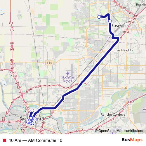 10 Am bus Line Map