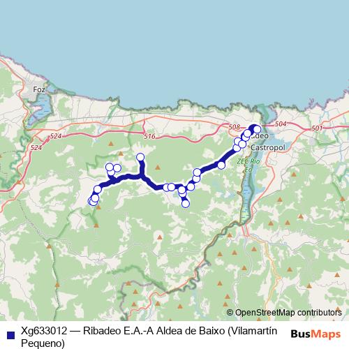 Xg633012 bus Line Map