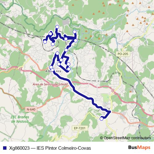 Xg860023 bus Line Map