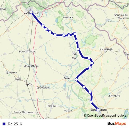Re 2516 rail Line Map