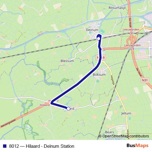 8012 bus Line Map