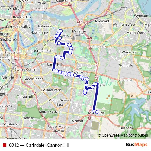 8012 bus Line Map