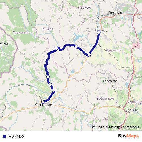 BV 6623 rail Line Map