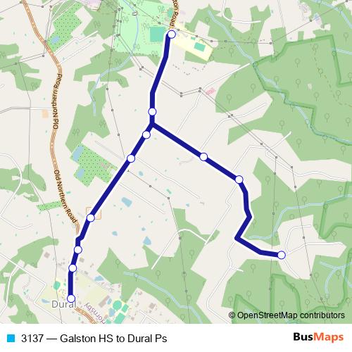 3137 bus Line Map