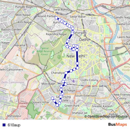 610aup bus Line Map