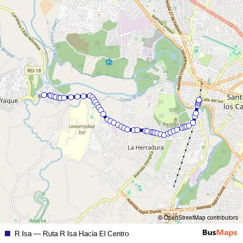 R Isa bus Line Map