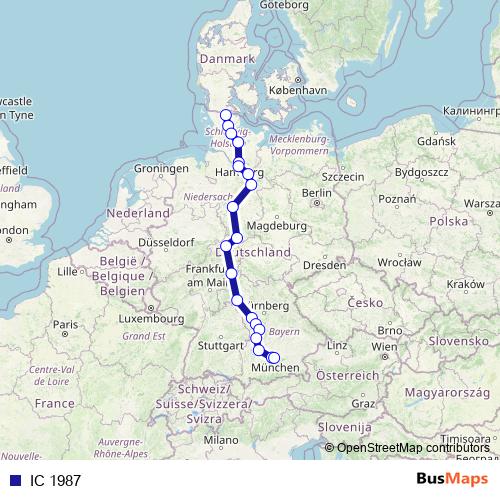 IC 1987 rail Line Map