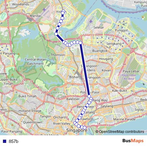 857b bus Line Map