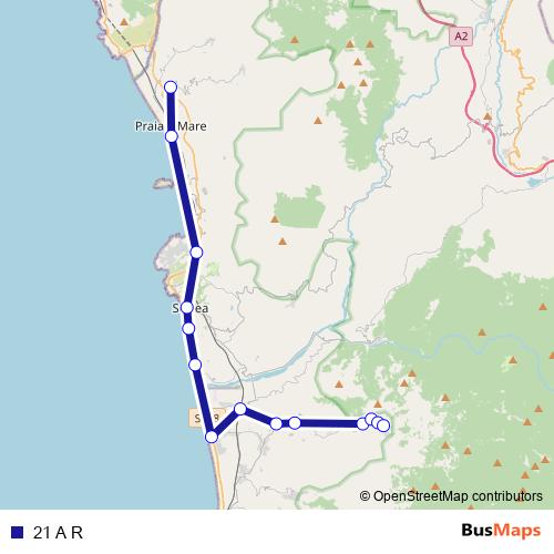 21 A R bus Line Map