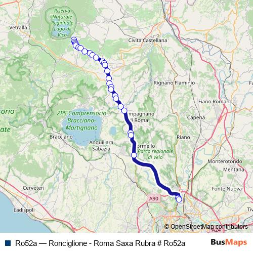 Ro52a bus Line Map
