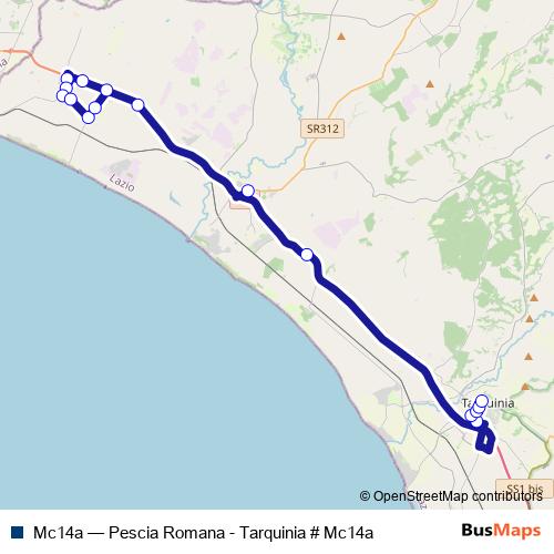 Mc14a bus Line Map