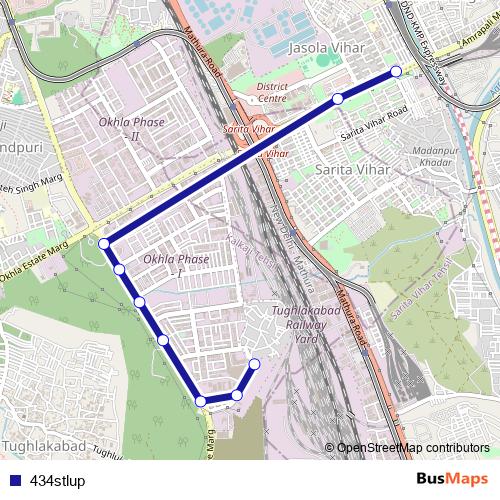 434stlup bus Line Map