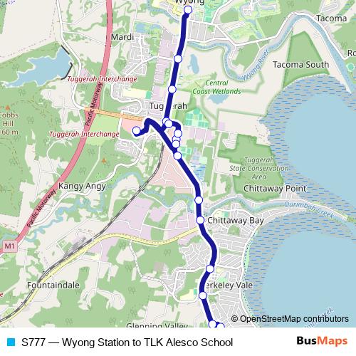 S777 bus Line Map
