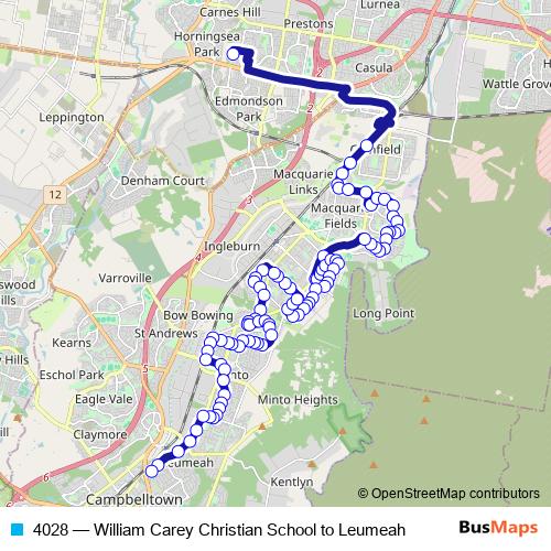 4028 bus Line Map