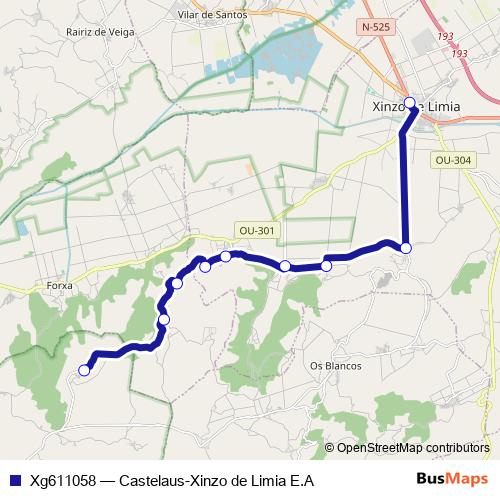 Xg611058 bus Line Map