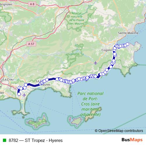 8782 bus Line Map